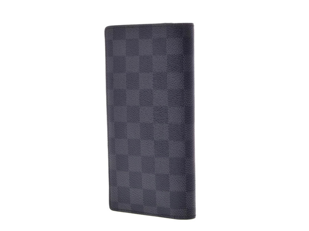 Louis Vuitton Graphite Black Wallet Portefeuille Brazza Long